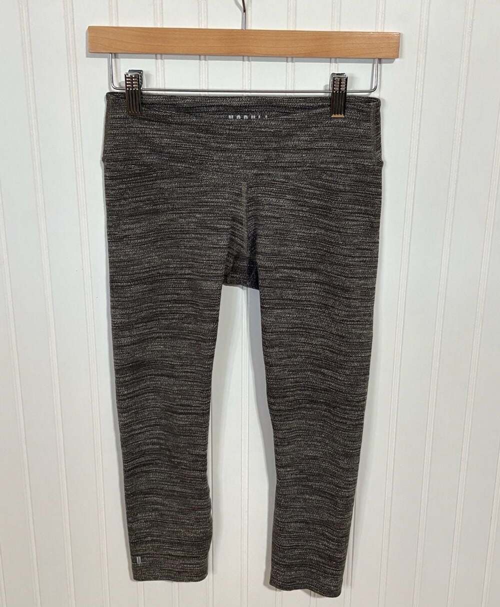 NOBULL Cropped Leggings Marled Gray Size Small